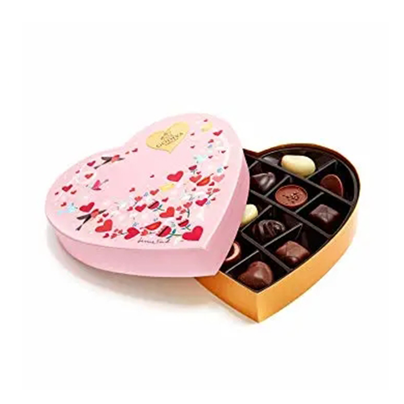 Heart shaped chocolate paper box 2 cosmetic boxes