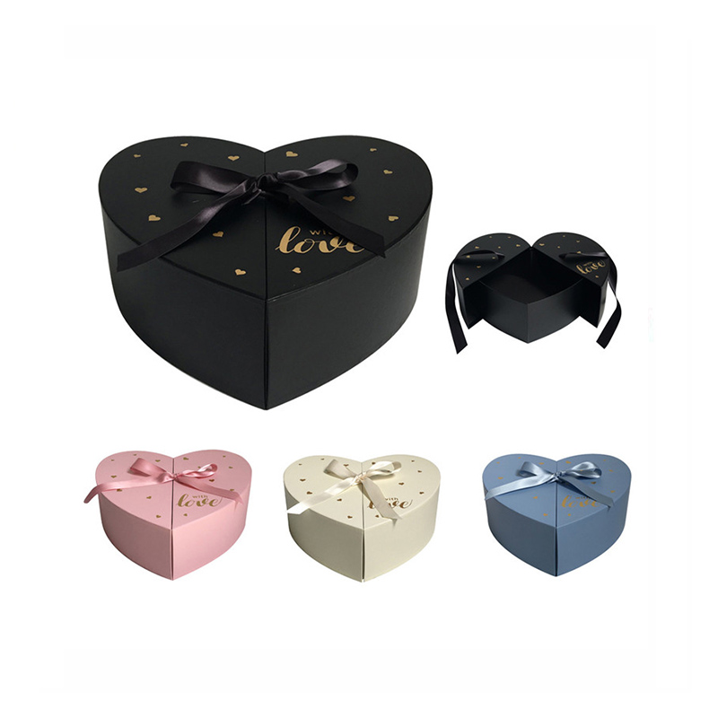 Heart shaped chocolate paper box 5 cosmetic boxes