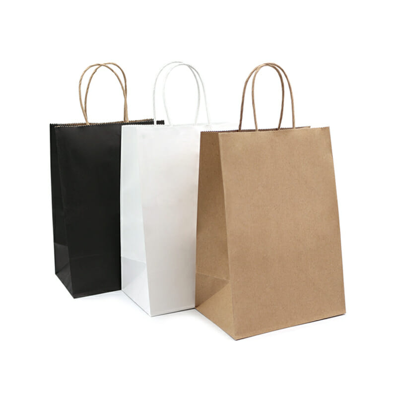 Blank Kraft Paper Shopping Bags