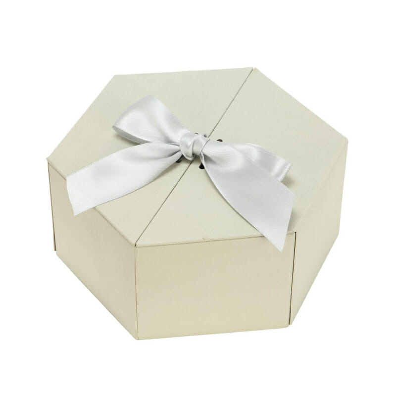 Holiday ribbon gift box