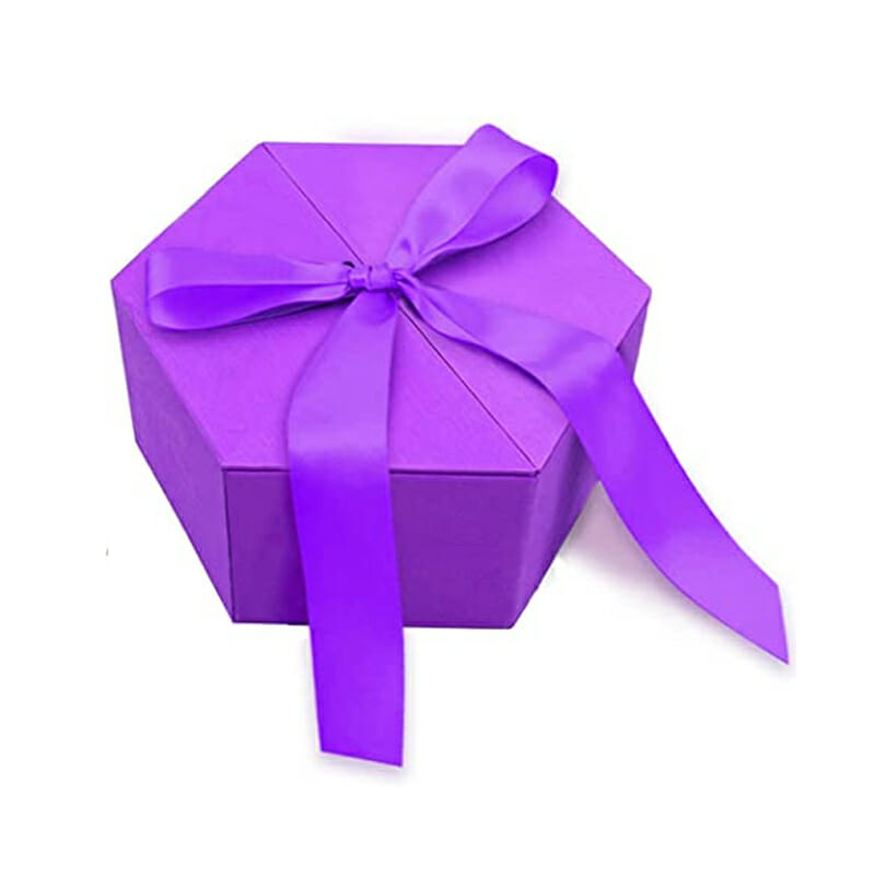 Holiday ribbon gift box