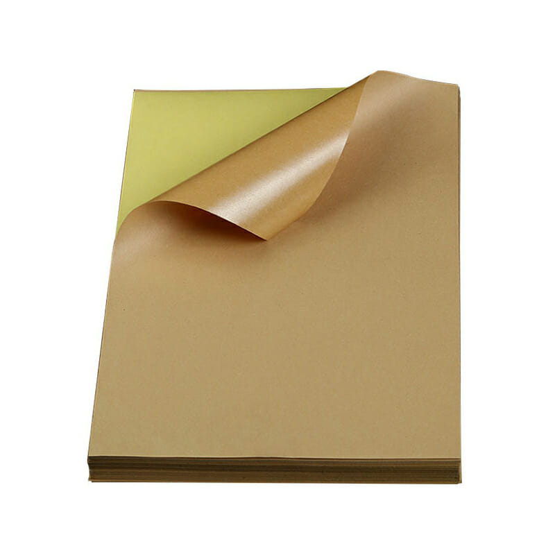kraft blank sticker 1 Dark And Light Color Carton A4 Kraft Paper Stickers