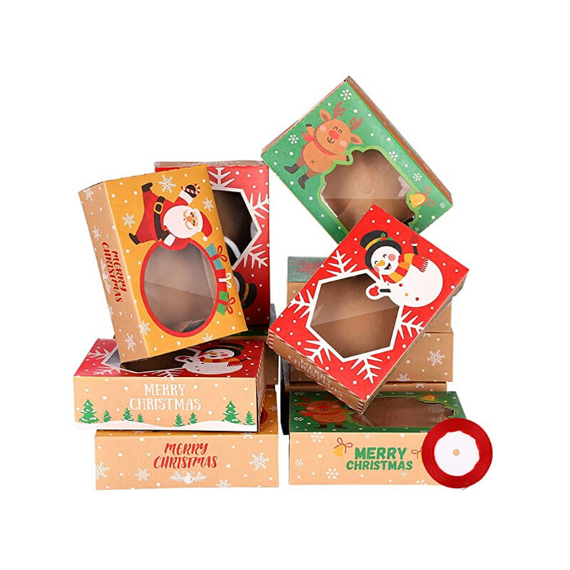 Kraft XMAS Gift Packages Box and Ribbon