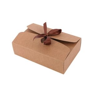 Simple kraft paper ribbon chocolate boxes
